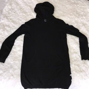 black hoodie dress